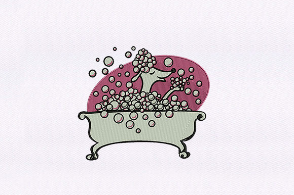 Bathing Dog Design Review for Small Business Merch