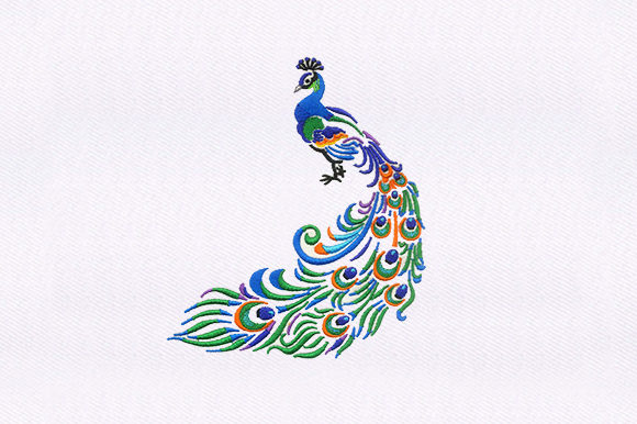 Indian Peacock Embroidery for Branded Merchandise