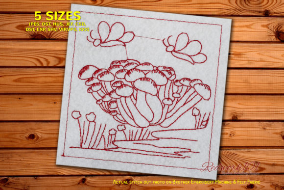 Shimeji Mushroom: A Craft Fair Embroidery Design Review